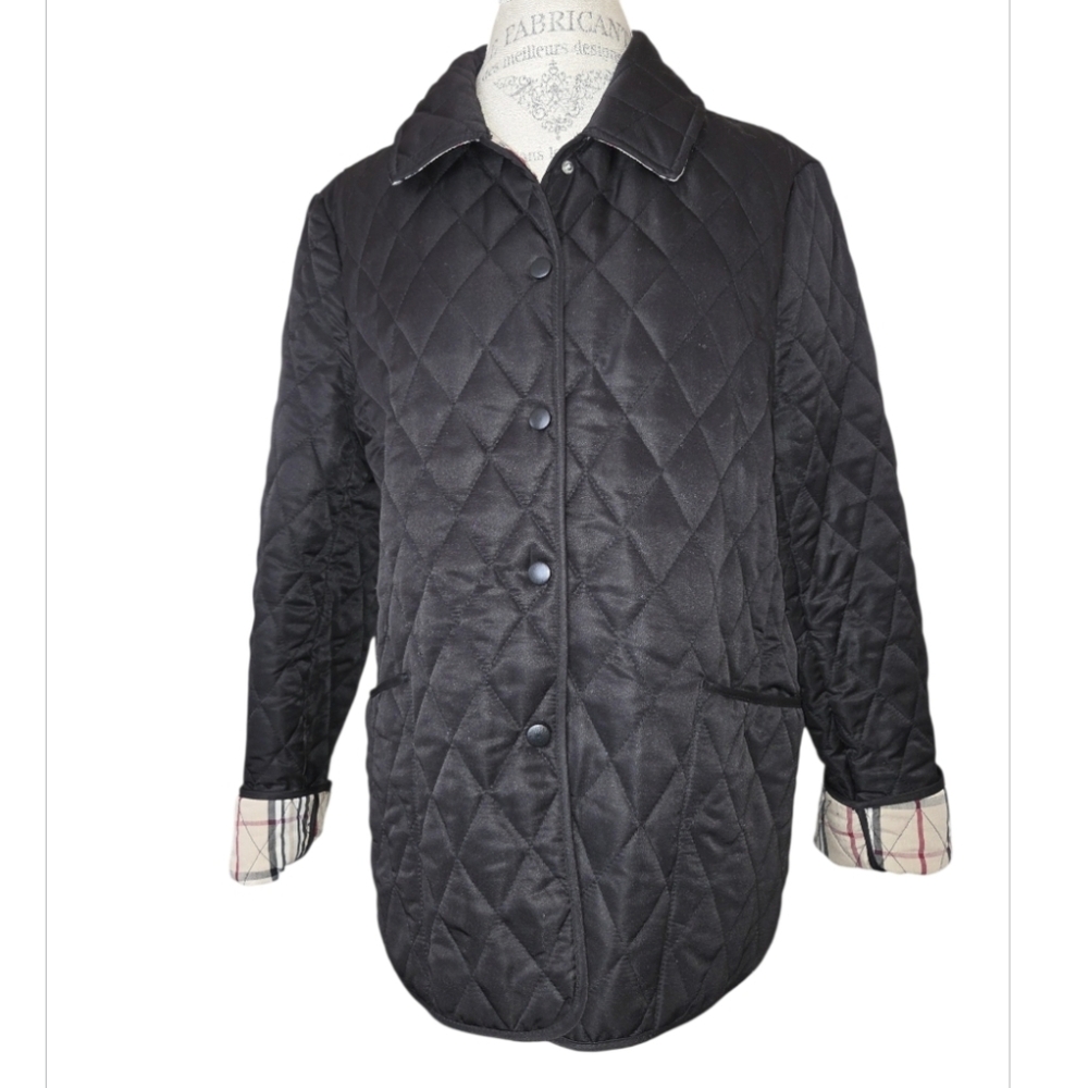 O'kief & O'kief Classic Plaid Lined Black Quilted Jacket Size XL